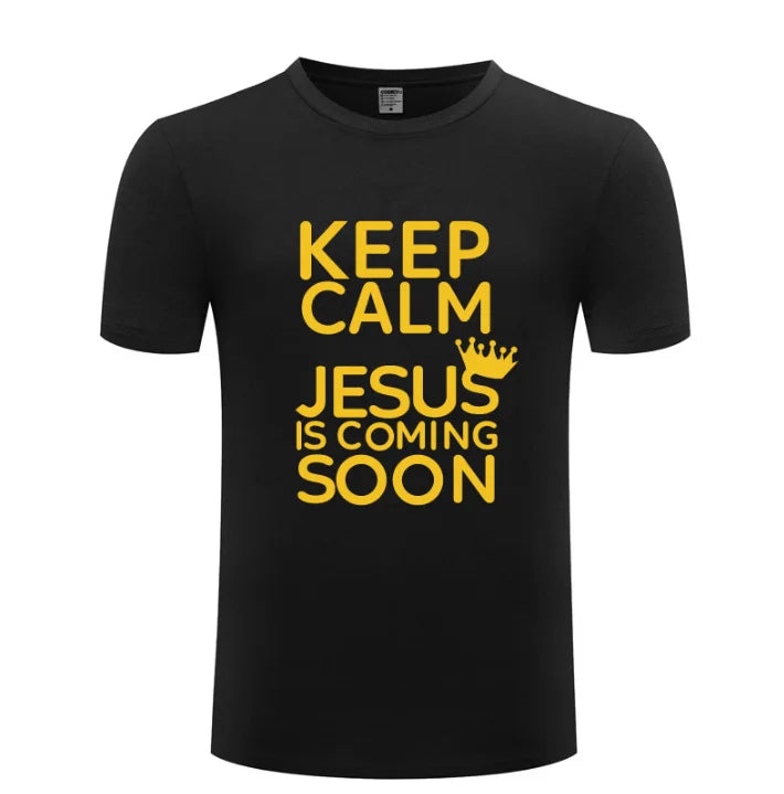 Jesus T-Shirt Mens Basic Summer Short Sleeve Christian Bodybuilding Shirt Jesus Pattern T Shirts